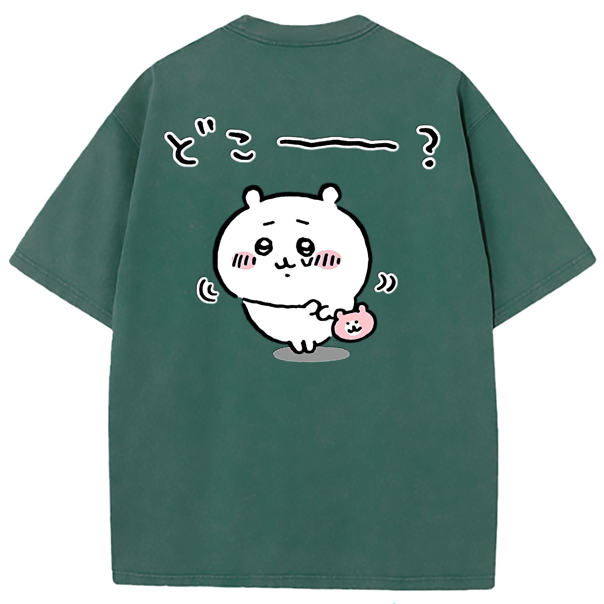 （画像用） ちいかわ ちいかわ Chii-kawa chiikawa 綿100% ヴィンテージ風 半袖Tシャツ（背面プリント）